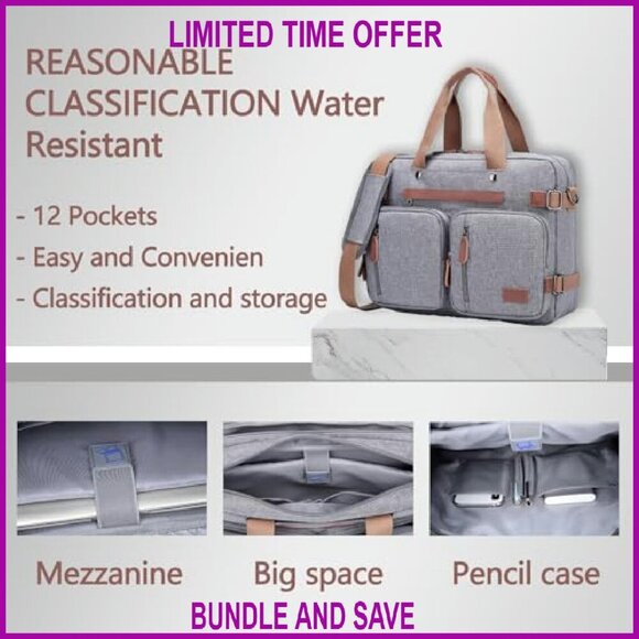 Multifunctional Laptop Backpack for 17.3-Inch Business Travel